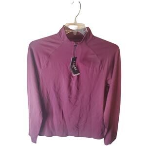 Rhone Session 1/4 Zip Grape Wine Pullover, Small, NWT